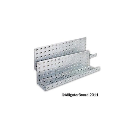 Alligatorboard Alligator Board ALGSHELF5x16GALV 5 in. L x 16 in. W Metal Pegboard Shelves - Pack of 2 ALGSHELF5x16GALV